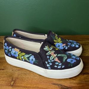rifle paper co x keds slip on